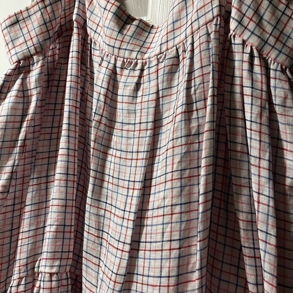 Plaid Maxi Dress in Pink and White - Picture 2 of 5